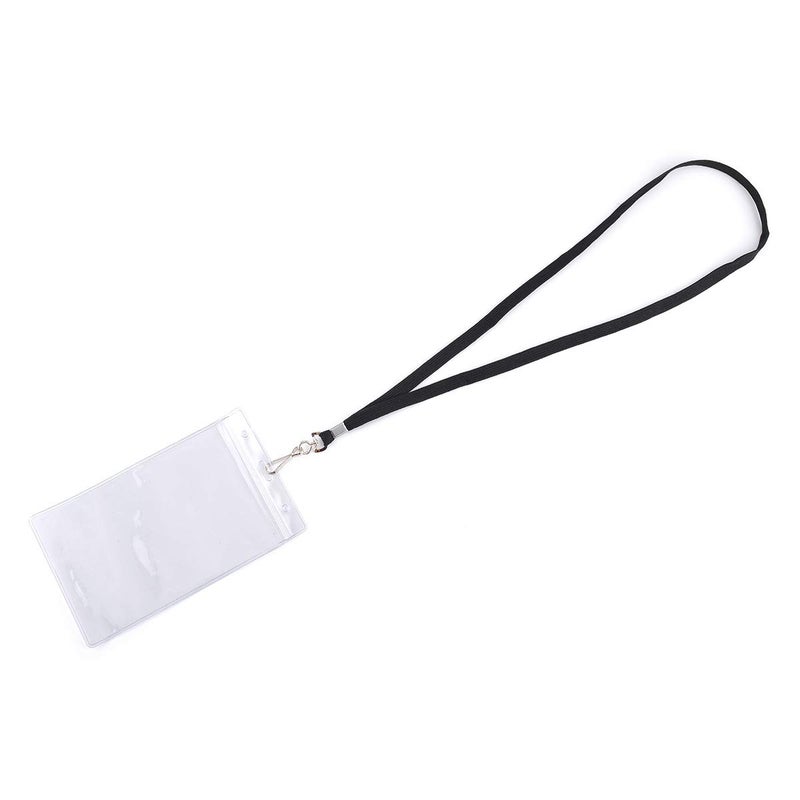 LGEGE 48 pcs Badge Holder with Lanyard, Extra Large 6x4" Transparent Badge Holders for Passport ID Card, Cash, Plane Ticket, Receipts, Credit Card - Image 1